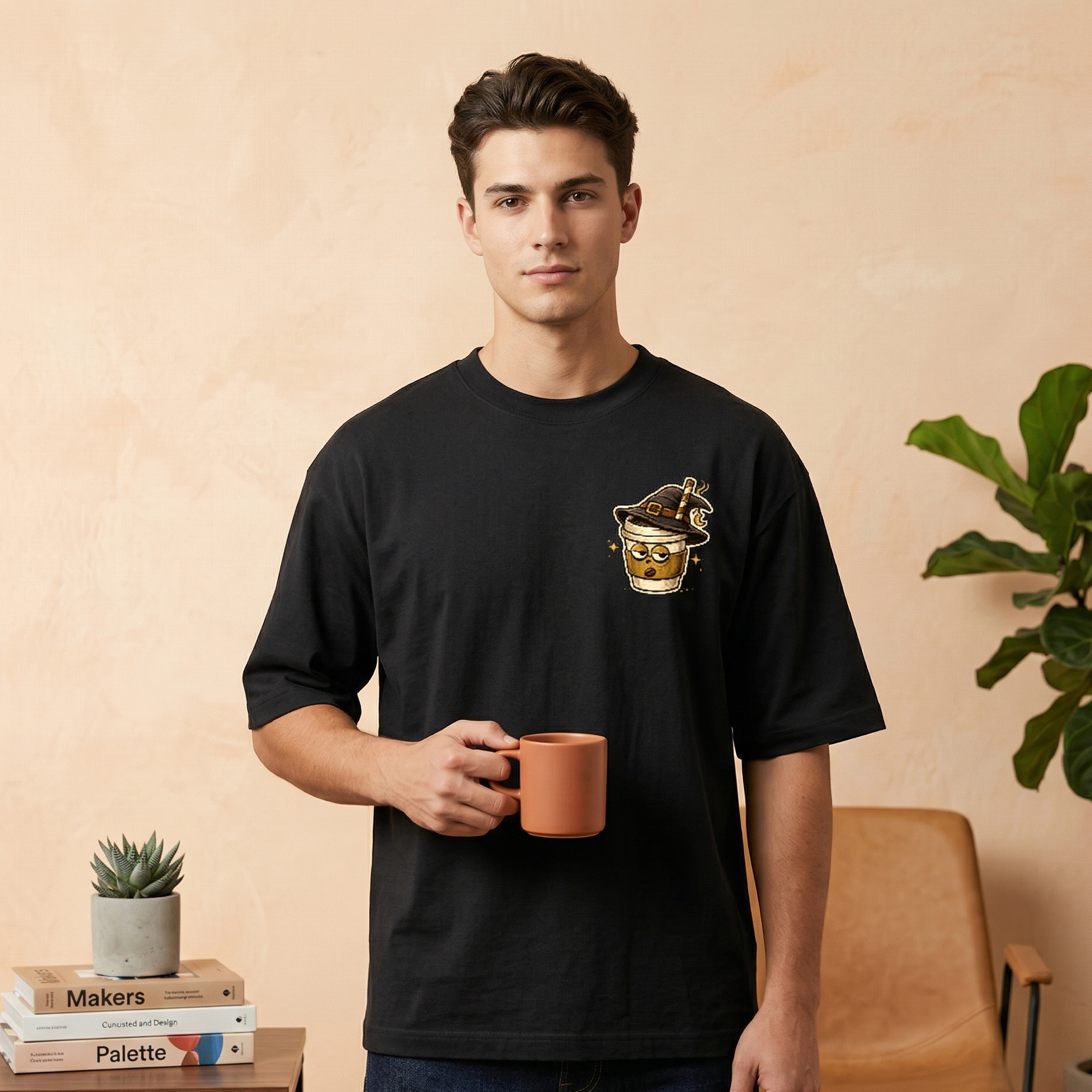 Hocus Pocus I Need Coffee Oversized T-Shirt