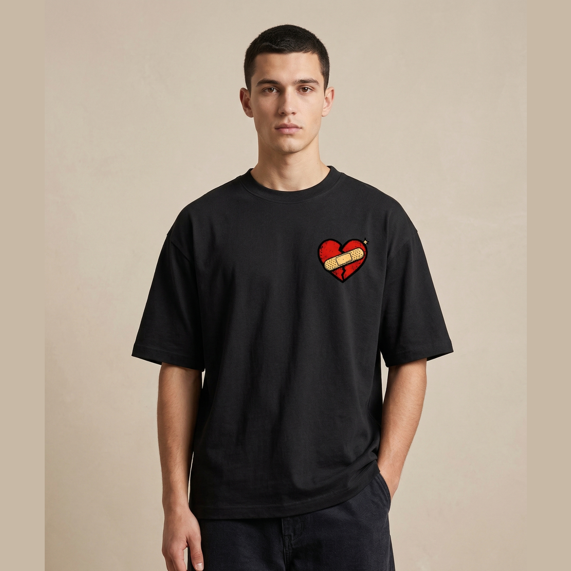 Caution: Don’t Fall In Love Oversized Tee